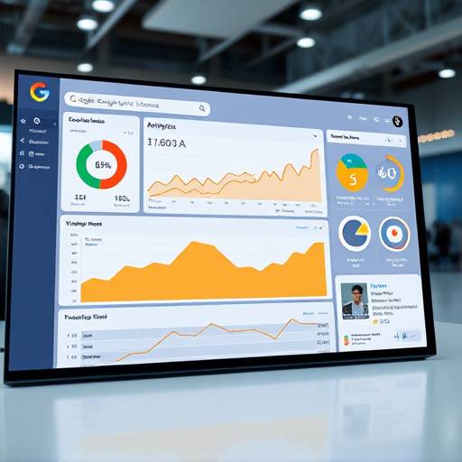 Ejemplo de un panel de control de Google Analytics mostrando datos de uso del sitio web