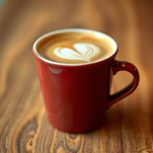 Taza de café colombiano con espuma cremosa